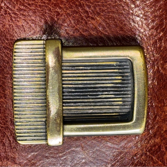 Floto vintage brown leather briefcase; handmade in Italy - Picture 10 of 10